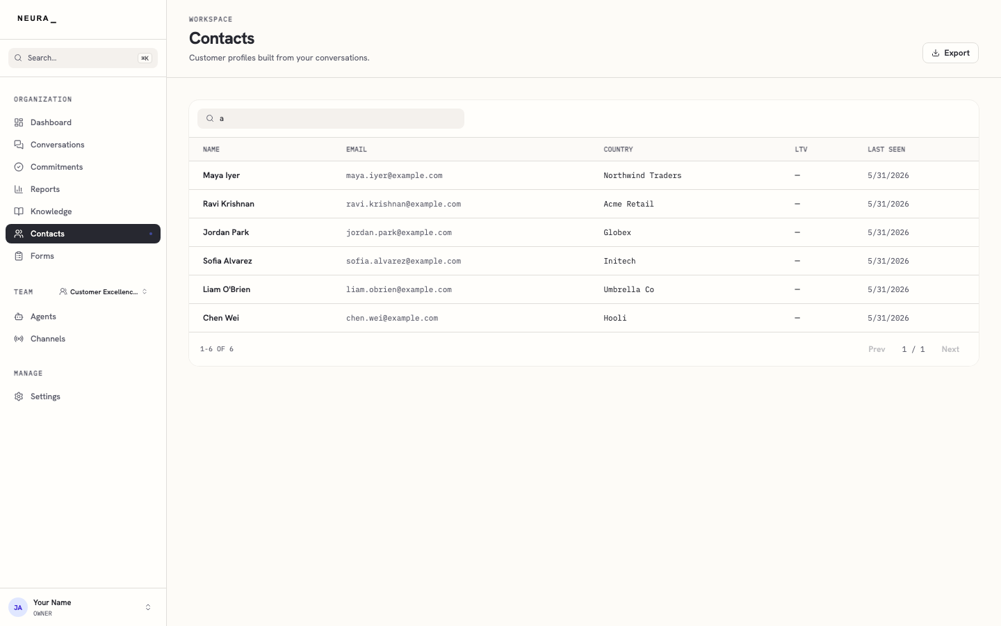 Step 2 — Search by name, email, or another detail.