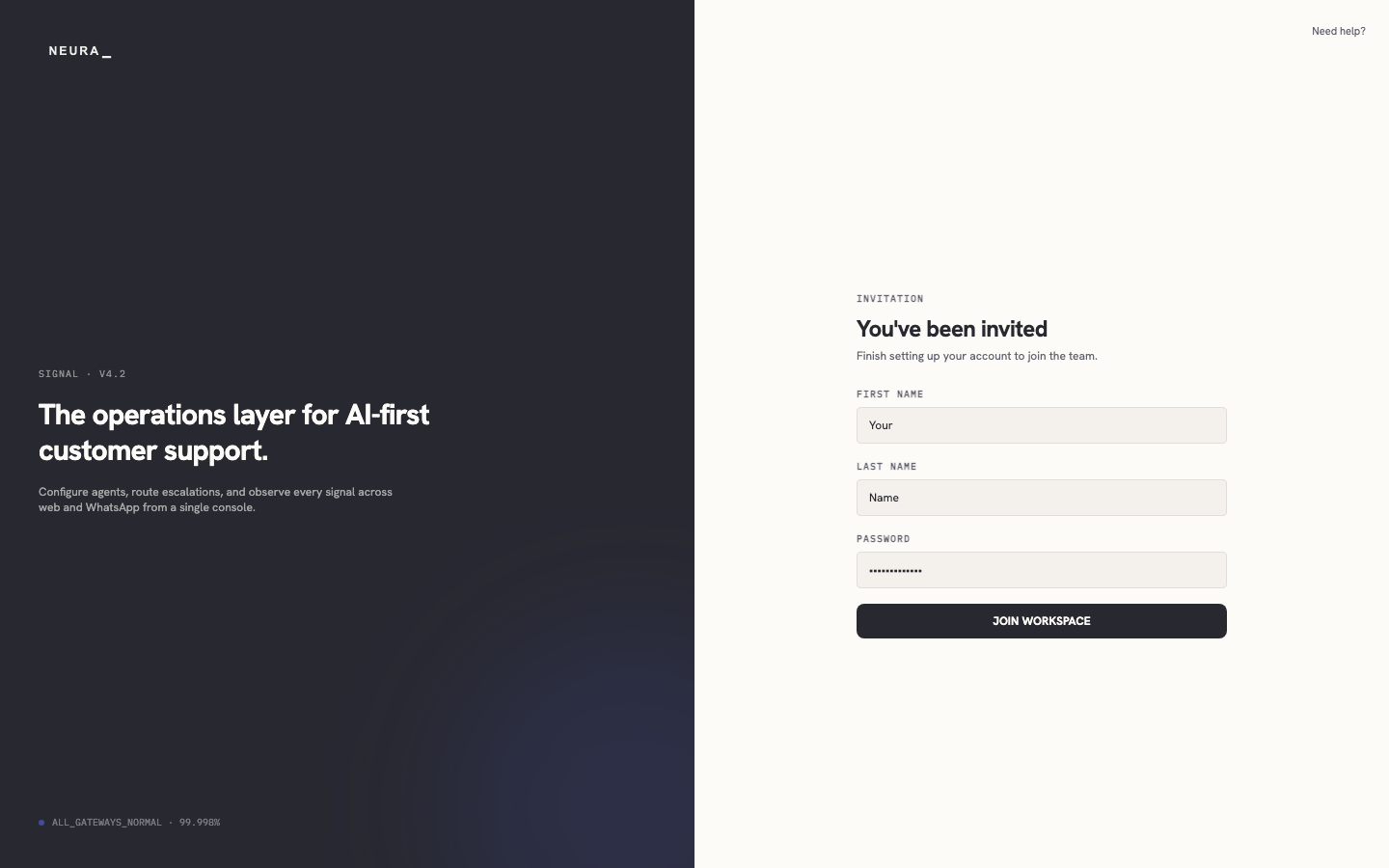 Step 5 — Click Join workspace