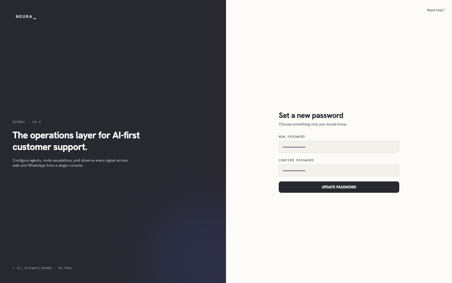 Step 4 — Click Update password.