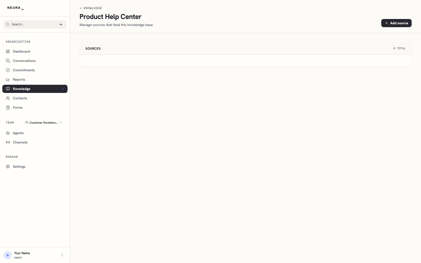 Step 3 — Knowledge base detail page