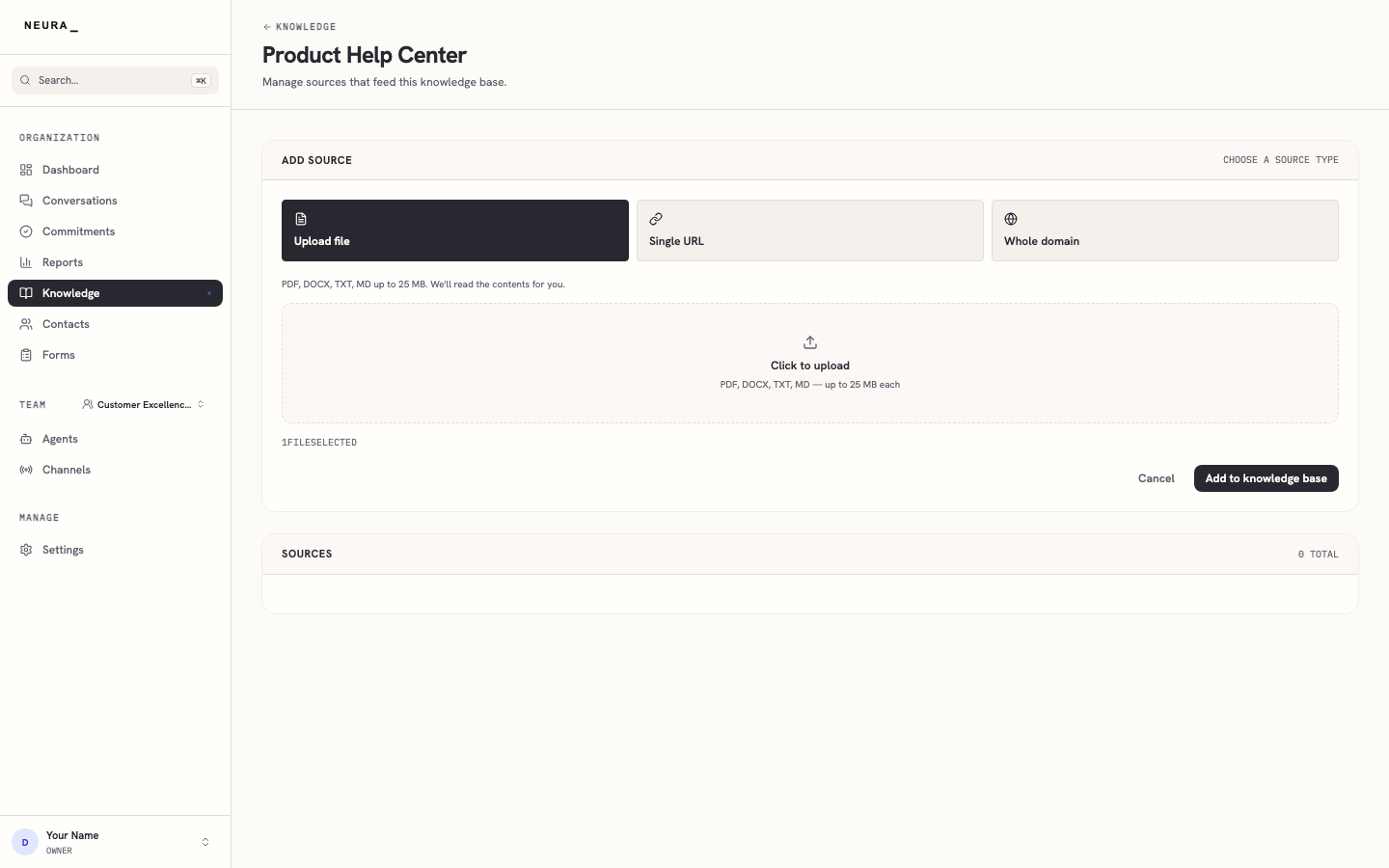 Step 7 — Confirm the file you selected.