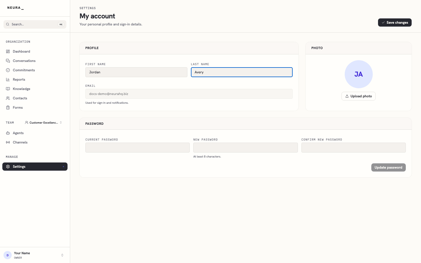 Step 4 — Update your last name.