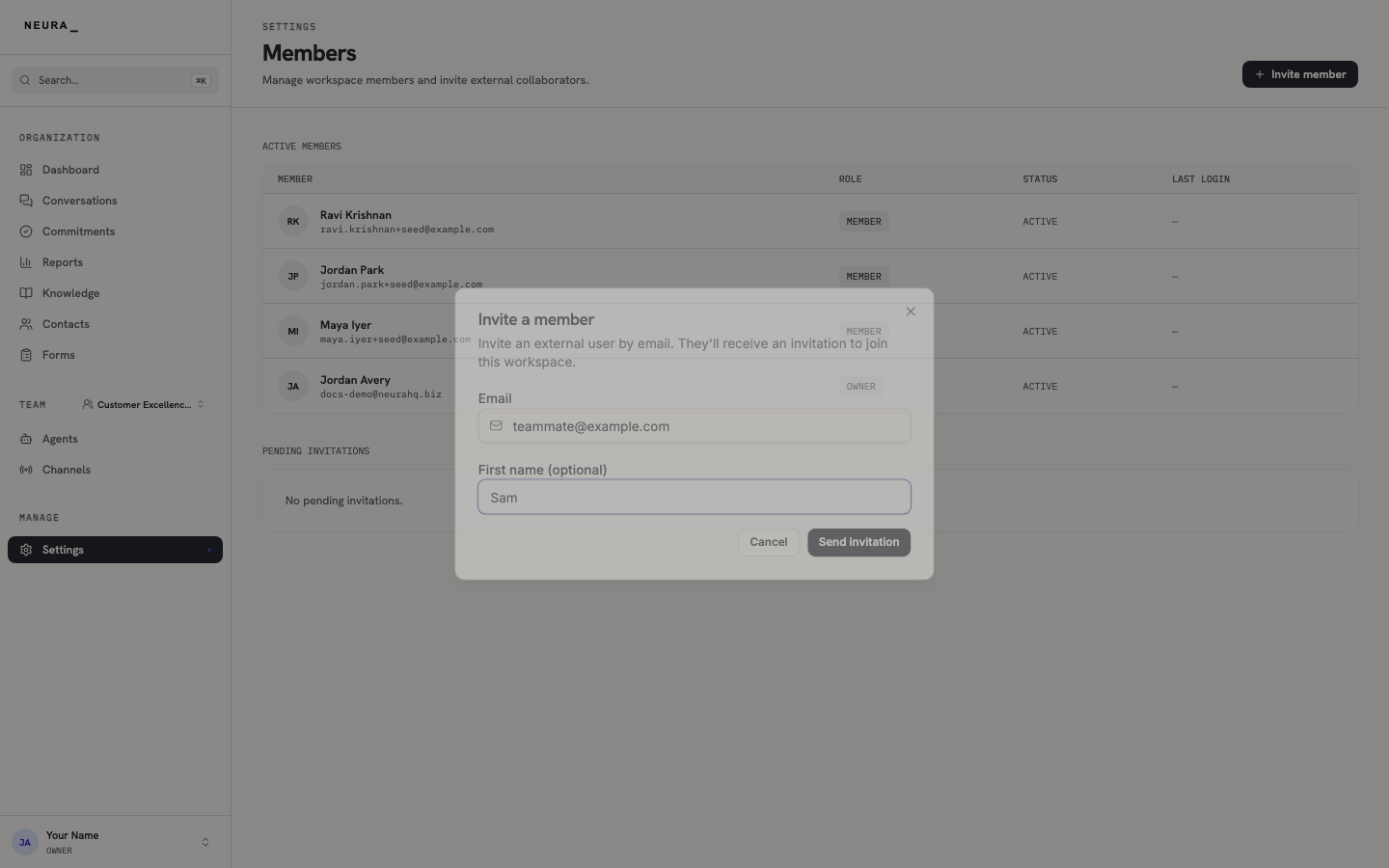 Step 5 — Optionally add their first name.